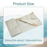 Maxbell Swimming Pool Reel Protective Cover with Drawstring Tarp Solar Blanket Cover 550cmx126cm