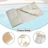 Maxbell Swimming Pool Reel Protective Cover with Drawstring Tarp Solar Blanket Cover 550cmx126cm