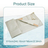 Maxbell Swimming Pool Reel Protective Cover with Drawstring Tarp Solar Blanket Cover 610cmx96cm