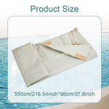 Maxbell Swimming Pool Reel Protective Cover with Drawstring Tarp Solar Blanket Cover 550cmx96cm