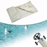Maxbell Swimming Pool Reel Protective Cover with Drawstring Tarp Solar Blanket Cover 550cmx96cm