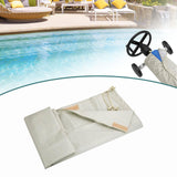 Maxbell Swimming Pool Reel Protective Cover with Drawstring Tarp Solar Blanket Cover 550cmx96cm