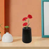 Maxbell Wood Vase Flower Arrangement Holder Ornament Planter for Office Garden Decor Black