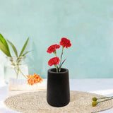 Maxbell Wood Vase Flower Arrangement Holder Ornament Planter for Office Garden Decor Black
