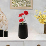 Maxbell Wood Vase Flower Arrangement Holder Ornament Planter for Office Garden Decor Black