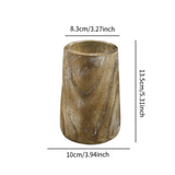 Maxbell Wood Vase Flower Arrangement Holder Ornament Planter for Office Garden Decor Washed White