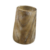 Maxbell Wood Vase Flower Arrangement Holder Ornament Planter for Office Garden Decor Washed White
