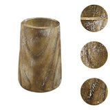 Maxbell Wood Vase Flower Arrangement Holder Ornament Planter for Office Garden Decor Washed White