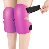Maxbell Knee Pads for Garden Padding EVA Knee Cushion for Flooring Gardening Roofing Rose Red