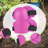 Maxbell Knee Pads for Garden Padding EVA Knee Cushion for Flooring Gardening Roofing Rose Red