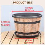 Maxbell Plant Pot Decor with Drainage Holes Saucer for Garden Home Plants Yard Hotel 14.1 cmx13.93 cm