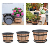 Maxbell Plant Pot Decor with Drainage Holes Saucer for Garden Home Plants Yard Hotel 14.1 cmx13.93 cm