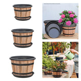 Maxbell Plant Pot Decor with Drainage Holes Saucer for Garden Home Plants Yard Hotel 14.1 cmx13.93 cm