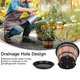 Maxbell Plant Pot Decor with Drainage Holes Saucer for Garden Home Plants Yard Hotel 14.1 cmx13.93 cm