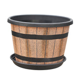 Maxbell Plant Pot Decor with Drainage Holes Saucer for Garden Home Plants Yard Hotel 14.1 cmx13.93 cm