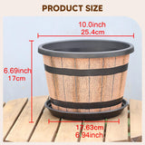 Maxbell Plant Pot Decor with Drainage Holes Saucer for Garden Home Plants Yard Hotel 17.63 cmx17 cm