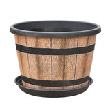 Maxbell Plant Pot Decor with Drainage Holes Saucer for Garden Home Plants Yard Hotel 17.63 cmx17 cm