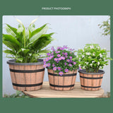 Maxbell Plant Pot Decor with Drainage Holes Saucer for Garden Home Plants Yard Hotel 21.15 cmx20.9 cm