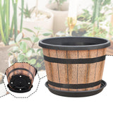 Maxbell Plant Pot Decor with Drainage Holes Saucer for Garden Home Plants Yard Hotel 21.15 cmx20.9 cm