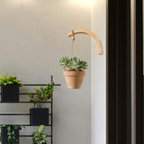 Maxbell Plant Hanger Farmhouse Outside Wooden for Light Planter Pot Patio Decoration Light Wood