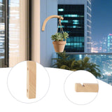 Maxbell Plant Hanger Farmhouse Outside Wooden for Light Planter Pot Patio Decoration Light Wood