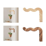 Maxbell Plant Hanger Outside Bracket for Bird Feeder Planter Pot Gardening Accessory Light Wood