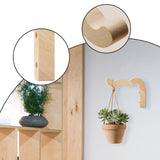 Maxbell Plant Hanger Outside Bracket for Bird Feeder Planter Pot Gardening Accessory Light Wood