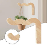 Maxbell Plant Hanger Outside Bracket for Bird Feeder Planter Pot Gardening Accessory Light Wood