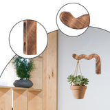 Maxbell Plant Hanger Outside Bracket for Bird Feeder Planter Pot Gardening Accessory Dark Wood