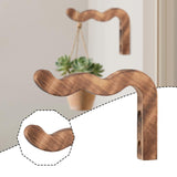 Maxbell Plant Hanger Outside Bracket for Bird Feeder Planter Pot Gardening Accessory Dark Wood