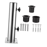 Maxbell Patio Umbrella Base Replacement Umbrella Tube Mount for Yard Outdoor Balcony 4 hole base