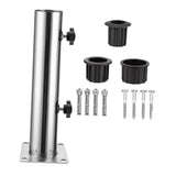 Maxbell Patio Umbrella Base Replacement Umbrella Tube Mount for Yard Outdoor Balcony 4 hole base