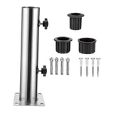 Maxbell Patio Umbrella Base Replacement Umbrella Tube Mount for Yard Outdoor Balcony 4 hole base