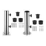 Maxbell Patio Umbrella Base Replacement Umbrella Tube Mount for Yard Outdoor Balcony 4 hole base