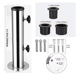 Maxbell Patio Umbrella Base Replacement Umbrella Tube Mount for Yard Outdoor Balcony 3 hole base