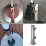 Maxbell Patio Umbrella Base Replacement Umbrella Tube Mount for Yard Outdoor Balcony 3 hole base