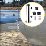Maxbell Patio Umbrella Base Replacement Umbrella Tube Mount for Yard Outdoor Balcony 3 hole base