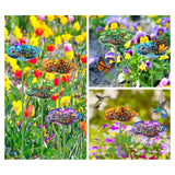 Maxbell Iron Bird Feeder Easy to Install Gifts Yard Decoration for Farm Outside Yard Type B