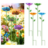 Maxbell Iron Bird Feeder Easy to Install Gifts Yard Decoration for Farm Outside Yard Type B
