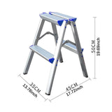 Maxbell Foldable Ladder Car Beauty Factories Household Office Wide Pedal Step Ladder 2 Step