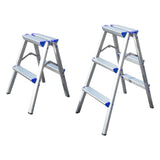 Maxbell Foldable Ladder Car Beauty Factories Household Office Wide Pedal Step Ladder 2 Step