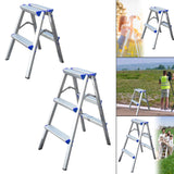 Maxbell Foldable Ladder Car Beauty Factories Household Office Wide Pedal Step Ladder 2 Step