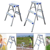 Maxbell Foldable Ladder Car Beauty Factories Household Office Wide Pedal Step Ladder 2 Step