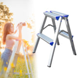 Maxbell Foldable Ladder Car Beauty Factories Household Office Wide Pedal Step Ladder 2 Step