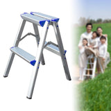 Maxbell Foldable Ladder Car Beauty Factories Household Office Wide Pedal Step Ladder 2 Step