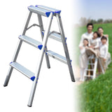 Maxbell Foldable Ladder Car Beauty Factories Household Office Wide Pedal Step Ladder 3 Step