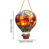 Maxbell Hot Air Balloon Suncatcher Hanging Decoration for Living Room Fireplace Door