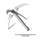 Maxbell Aquatic Weed Knife Sturdy Portable Folding Weed Shave for Pool Pruning Beach Only Knife