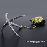 Maxbell Aquatic Weed Knife Sturdy Portable Folding Weed Shave for Pool Pruning Beach with 15m rope