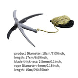 Maxbell Aquatic Weed Knife Sturdy Portable Folding Weed Shave for Pool Pruning Beach with 15m rope